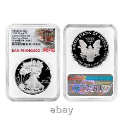 8pc Set 2018-S Limited Edition Silver Proof Set NGC PF69 FDI Trolley Label