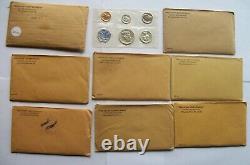 9 Us Silver Proof Sets, 1956-1964