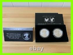 American Eagle 2021 One Ounce Silver Reverse Proof Two-Coin Set Designer Edition