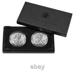 American Eagle 2021 One Ounce Silver Reverse Proof Two-Coin Set Designer Presale