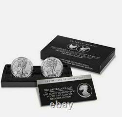 American Eagle 2021 One Oz. Silver Reverse Proof Two-Coin Set Designer Edition