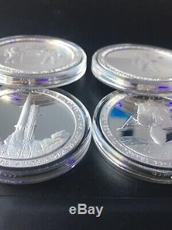Apollo 11 COMPLETE SET 8 Matching Serial Numbers 1oz. 999 Silver Proof Like Lot