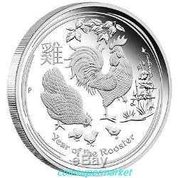 Australia 2017 Year Of Rooster Chinese Lunar Zodiac Silver Proof 3 Coins Set OGP