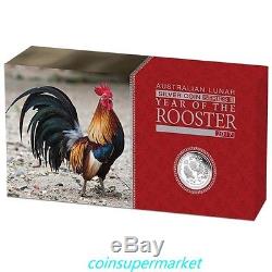 Australia 2017 Year Of Rooster Chinese Lunar Zodiac Silver Proof 3 Coins Set OGP