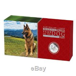 Australia 2018 Year Dog Chinese Lunar 3 Coin Silver German Shepherd Proof Set