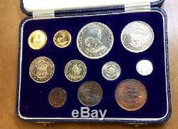 BJSTAMPS 1955 SOUTH AFRICA GOLD 1-2 RAND & SILVER PROOF SET only 600 MINTAGE