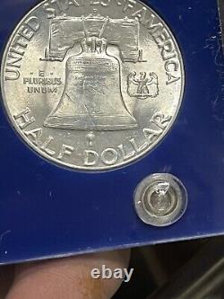 BU 1948 U. S UNC Mint 50yr Denver 6 Coin set With FBL FRANKLIN half & 1oz. 999 ASE