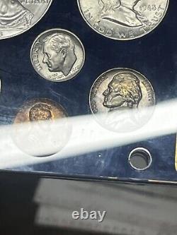 BU 1948 U. S UNC Mint 50yr Denver 6 Coin set With FBL FRANKLIN half & 1oz. 999 ASE