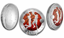 Basketball Silver Proof Dollar 2 Coin Set (U. S Mint/Canada Mint)