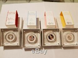 Beatrix Potter 2018 Silver Proof 50p 4 Coin Set With Box / COA Inc. Peter Rabbit
