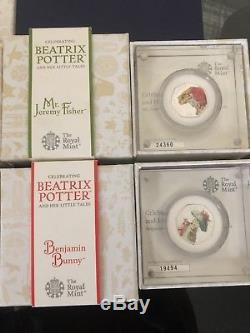 Beatrix Potter 50P Silver Proof Coins Set