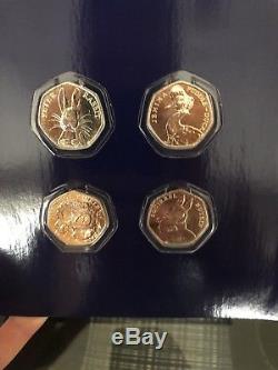 Beatrix Potter 50P Silver Proof Coins Set