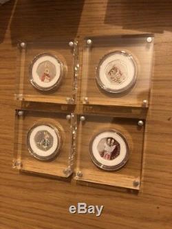 Beatrix Potter Peter Rabbit 2018 Royal Mint Silver Proof Coloured 50p Coin Set