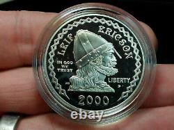 Beautiful & Scarce 2000 Leif Ericson 2 Silver Proof U. S Millennium Coin Set