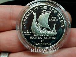 Beautiful & Scarce 2000 Leif Ericson 2 Silver Proof U. S Millennium Coin Set