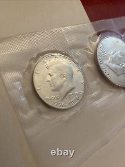 Bicentennial Silver Set Lot 40% BU Bullion Kennedy Eisenhower 1976 Vintage GIFT