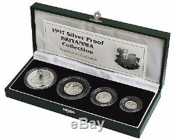 Britannia Silver Proof 4 Coin Set Cased With Coa Choice Of Year