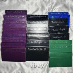 Bulk Lot of US Mint Proof Sets Random Years from 1971-1998 24 Total Sets
