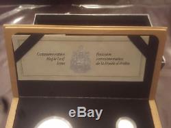 Canada 1979-1989 Commemorative Maple Leaf Proof Set Silver-gold-platinum In Case