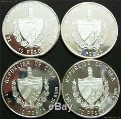 CENTRAL AMERICA 4 Coins 2002 Silver Proof Set Lenin Marx Engels Mao Tsetung