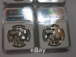 CHINA 1984 OFFICIAL MINT MEDAL PAGODA NGC AUTHENTIC SILVER DCAM PROOF SET TEMPLE