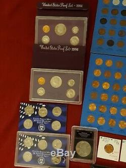 COIN LOT, collection PROOF SETS, EISENHOWER $1, NGC PF69 KENNEDY, SILVER Barber 10c