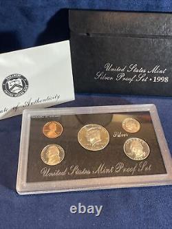 COLLECTION- US Mint Silver Proof Set 1992-1998-Lot of 7- Lot P89