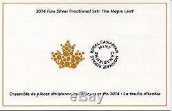 Canada 2014 Reverse Proof Maple Leaf. 9999 Fine Silver Fractional Set