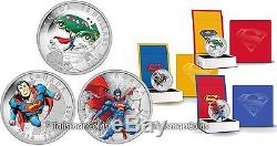 Canada 2014 Superman Iconic Comic Book Cover Art 3 Coin Pure Silver Proof Set