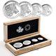 Canada 2016 Lone Wolf 4 Coin Fractional Pure Silver Proof Set In Maple Wood Box