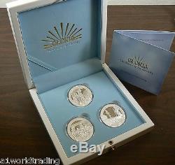 Christmas Nativity 2014 Pure Silver Niue 2 Dollar 3 Coin Proof Set Pamp Suisse