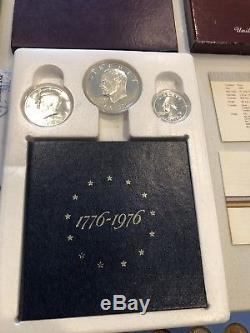 Coin Collection Lot Of Mint Silver Proof Sets Cents Silver Dollars Very Nice