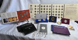 Coin Collection Lot Proof Sets Ike Silver Dollar Liberty Statue Coins 1/2 Dollar