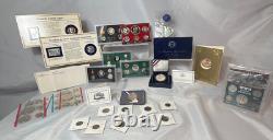 Coin Collection US Uncirculated Proof Sets Eisenhower Silver Dollar Kennedy 1/2s