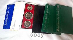 Coin Collection US Uncirculated Proof Sets Eisenhower Silver Dollar Kennedy 1/2s