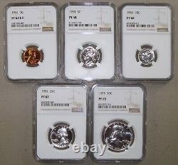 Complete 1953 Proof Set NGC PF65 to PF68