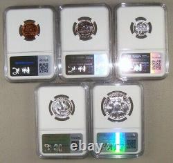 Complete 1953 Proof Set NGC PF65 to PF68