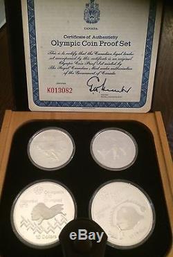 Complete 1976 Montreal Olympics 7 Series Proof 28 Coin Set Sterling SIlver Boxed