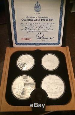Complete 1976 Montreal Olympics 7 Series Proof 28 Coin Set Sterling SIlver Boxed