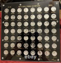 Complete 2010-2021 Silver Proof U. S. National Park Quarters Set withCapital Holder
