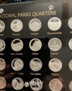 Complete 2010-2021 Silver Proof U. S. National Park Quarters Set withCapital Holder