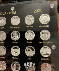 Complete 2010-2021 Silver Proof U. S. National Park Quarters Set withCapital Holder