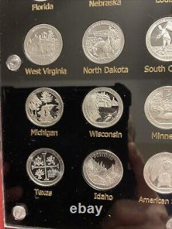 Complete 2010-2021 Silver Proof U. S. National Park Quarters Set withCapital Holder
