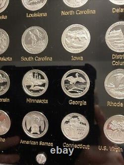 Complete 2010-2021 Silver Proof U. S. National Park Quarters Set withCapital Holder
