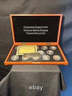 Complete Carson City Morgan Silver Dollar Tribute Proof Set PF70