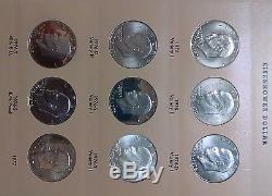 Complete Eisenhower Dollar Set in Dansco Album Silver & Proofs included