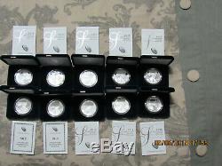 Complete Silver Eagle Proof Set 35 coin Collection 1986-2019S All OGP &CoA