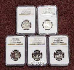Complete set of 1999 to 2021 Silver 25C Quarters NGC PF-70 Total 112 Coins