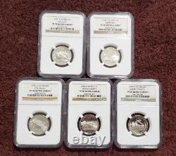 Complete set of 1999 to 2021 Silver 25C Quarters NGC PF-70 Total 112 Coins