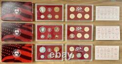 Consecutive Run 30 Silver Proof Sets 1992-2020. Key 2012 2020 2018 Reverse Set
